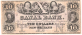 United States Of America Canal Bank 10 Dollars, 18 - - 